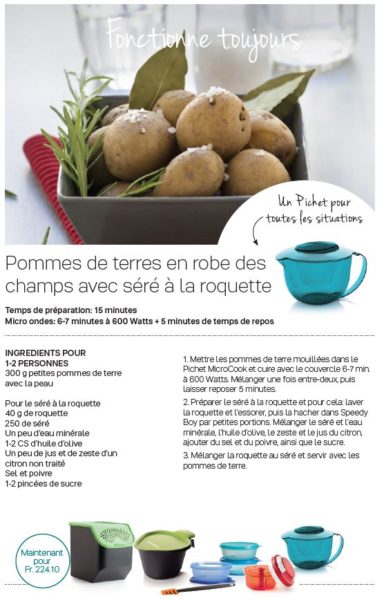 Recette Pommes de terres en robe des champs avec séré à la roquette