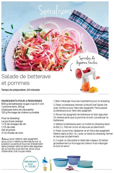 Recette Salade de Betterave et pommes