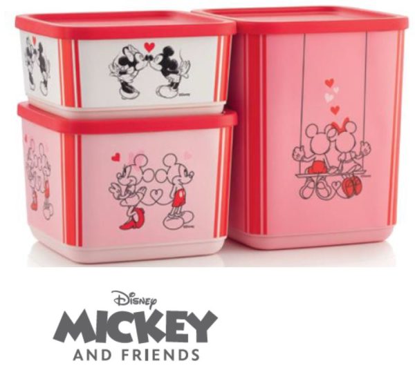 Set Mickey and Friends (3) -  Boîtes Cubix de 650 ml + 1 L + 1.8 L